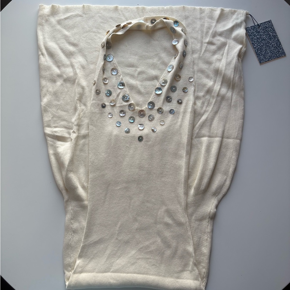 Paloma Wool Beige Tulipe Midi Dress NWT size small - Picture 3 of 13